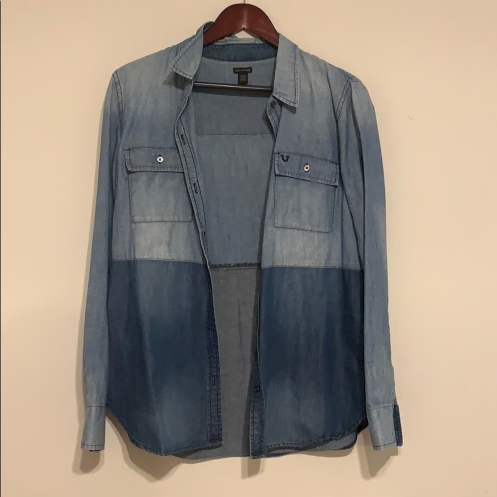 Jean button down shirt